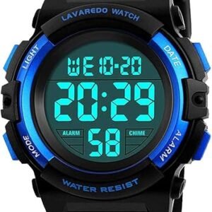 Kids Watch,Boys Watch for 3-15 Year Old Boys,Digital Sport Outdoor Multifunctional Chronograph LED 50 M Waterproof Alarm Calendar Analog Watch for Children with Silicone Band,Kids Gift