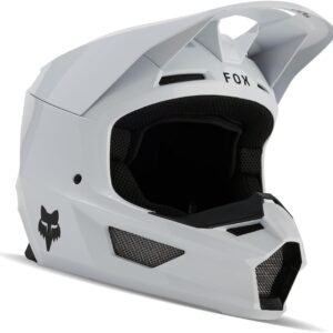Fox Racing Unisex V1 Core Motocross Dirt Bike Helmet, White, Large