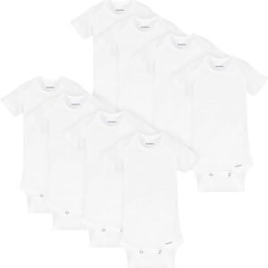 Gerber unisex-baby 8-pack Short Sleeve Onesies Bodysuits