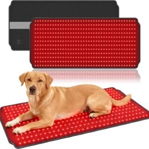 39.4"*18.1" Red Light Therapy Pad for Dogs Body, 480 LEDs Redlight Therapy Wrap with Timer, Heating Mat Products with Band for Back Belly Leg Knee Thigh, Gifts for Men, Women, Pets Dog