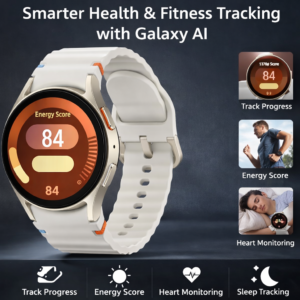 Samsung Galaxy Watch 7 40mm Bluetooth AI Smartwatch w/Energy Score, Wellness Tips, Heart Rate Tracking, Sleep Monitor, Fitness Tracker, 2024, Cream [US Version, 1Yr Manufacturer Warranty