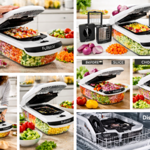 Fullstar The Original Pro Chopper - Vegetable Chopper and Spiralizer, Food Chopper with Container, Fruit Slicer, Kitchen Gadgets & Gifts, Home Essentials (4 in 1, White)