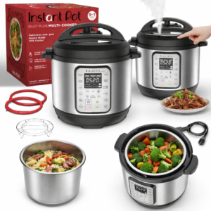 Pot Duo Plus 9-in-1 Multicooker, Pressure Cooker, Slow Cook, Rice Maker, Steamer, Sauté, Yogurt, Warmer & Sterilizer, Includes App With Over 800 Recipes, Stainless Steel, 6 Quarts